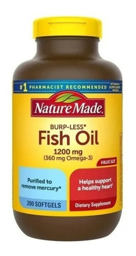 Omega 3 Fish Oil 1200 Mg 200cap - Unidad a $879