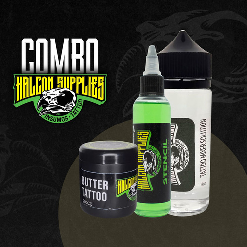 Stencil 70cc + Diluyente 4oz + Butter 200cc -combo Hs Tattoo