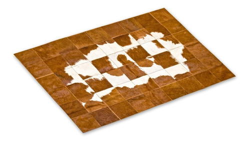 Alfombra Cuero Vaca Con Pelo Patchwork X 1m2
