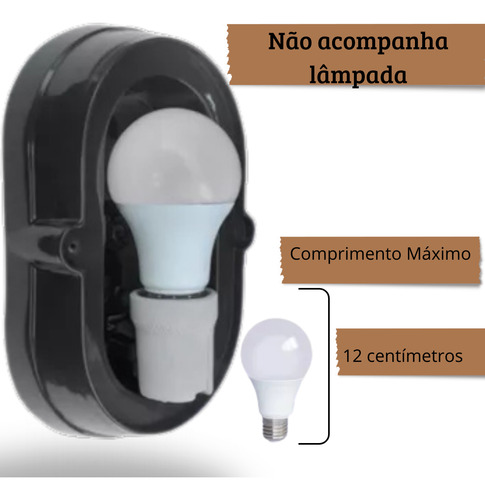 Kit 4 Luminária Arandela Tartaruga Externa Com Grade Parede
