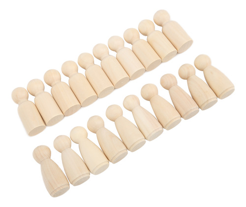 Pinzas De Madera Peg People De 55 Mm, Hechas A Mano, Pequeña