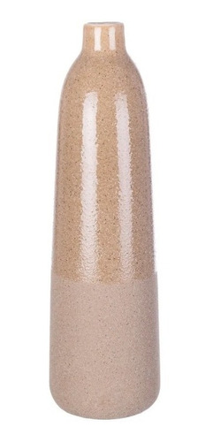 Jarrón De Cerámica Botellón Beige 35,5 Cm