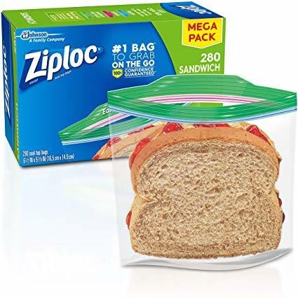 Ziploc Sandwich Bolsas, 280 Ct