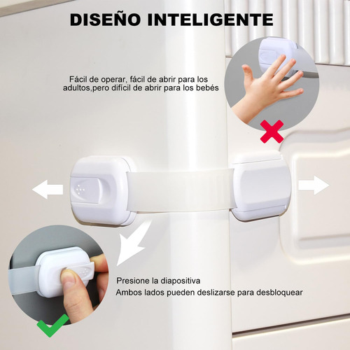 10 Pcs Cerraduras De Seguridad Para Niños, Seguros Para
