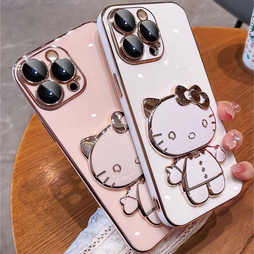 Funda De Teléfono Suave Con Diseño De Hello Kitty Makeup Mir Color Rosa Iphonexr