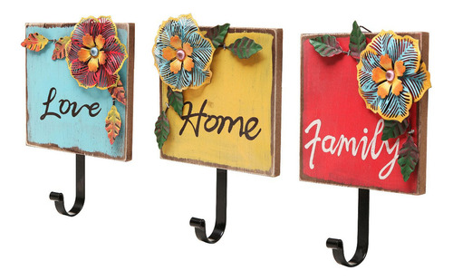 Mygift Ganchos Decorativos De Pared Con Flores, Ganchos Para