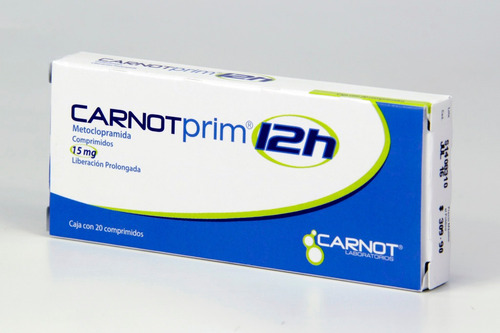 Carnotprim 12h De 20 Mg Caja Con 20 Comprimidos Metocloprami