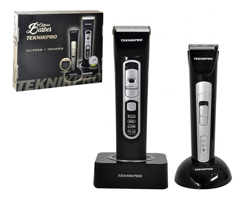 Máquina Corte Patillera Profesional Teknikpro Set Barberia