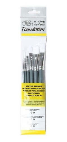 Pinceles X6 Unid. Cerda Blanca, Winsor & Newton