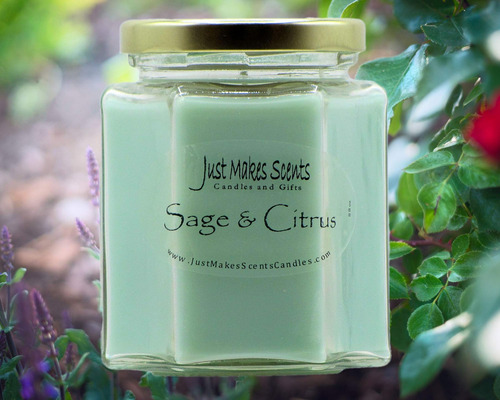 Vela De Soya Mezclada Con Aroma A Sage & Citrus Por Solo Fab