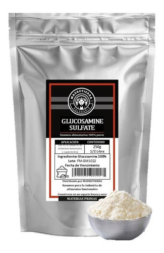 Glucosamina Pura En Polvo X250g - g a $276