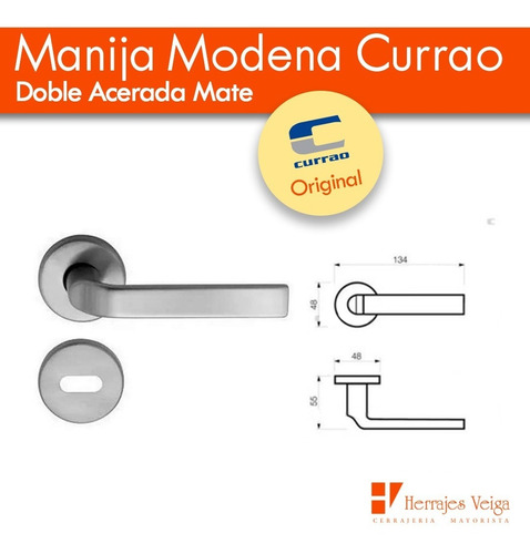 Imagen 2 de 9 de Manija Modena Currao Doble Acerada Mate
