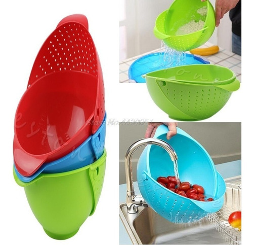 Set Docena Bowl Colador Rebatible Plastic Art Ensaladera