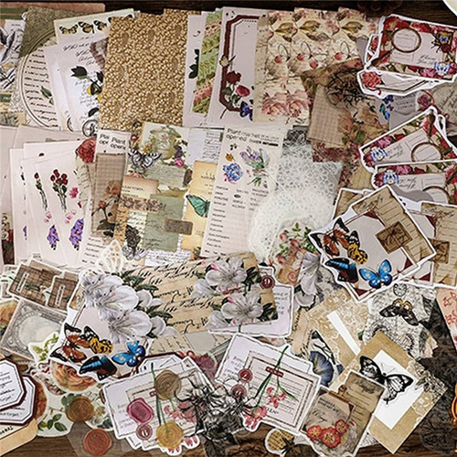 ... Pacote De Scrapbooking Vintage De 260 Unidades,