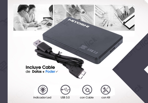 Imagen 4 de 10 de Carry Carrier Disk Usb 3.0 Sata Case Disco Rigido 2.5 + Kit