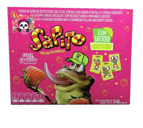 Sapito Chocolate Relleno Frutilla Arcor Caja Por 24 Unidades