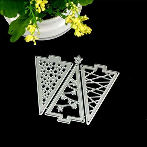Haishell 6 Sets Snowflake Shape Merry Christmas Cut Cutting Dies Stencils Christmas Tree Frame Die Cuts DIY Scrapbook Card Making Decoration Tool Gift Photo Album Embossing Paper Card Decor Craft 