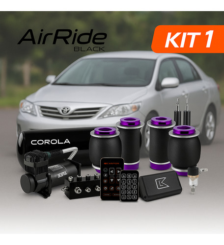 Suspensao A Ar Castor Kit Completo Para Corolla