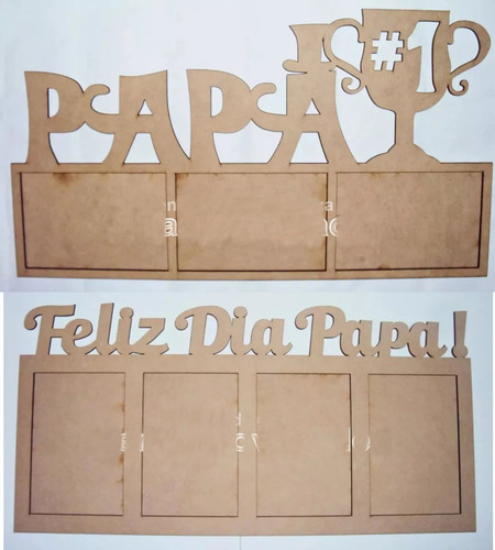 Pack Corte Laser Portaretratos Dia Del Padre Vector Para Cnc