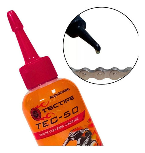 Óleo Corrente Tec-50 Bio Cera Bike 60ml Lubrificante 10un