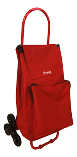 Carro Mandado Bolsa Frontal Brang Ruedas P/escalar Color Rojo