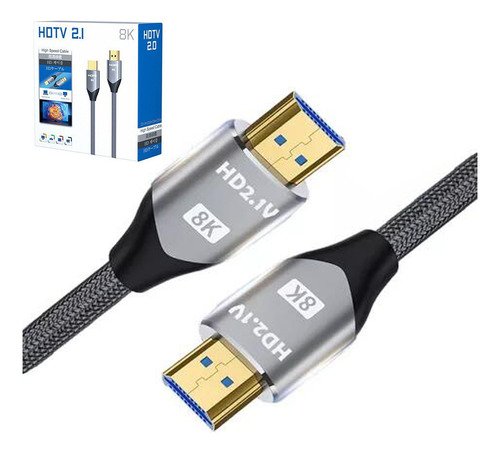 2 Metros Cable Hdmi 2.1 Vídeo 4k 120hz 8k 60hz Para Ps5 Xbox