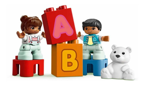 Imagem 3 de 5 de Blocos de montar Lego Duplo Alphabet truck 36 peças em caixa