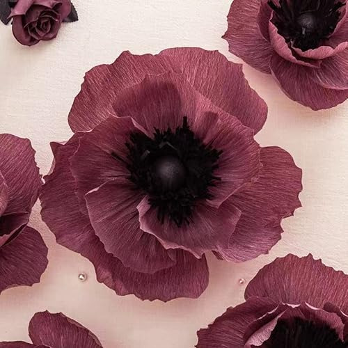 Flores Hechas Mano, Grandes Flores De Papel Crepé (con...