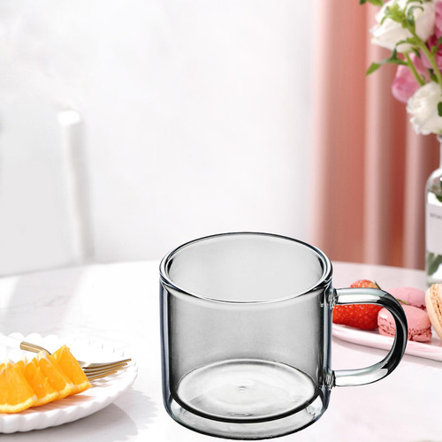 2 Taza De Vidrio De 250 Ml Con Aislamiento Térmico De