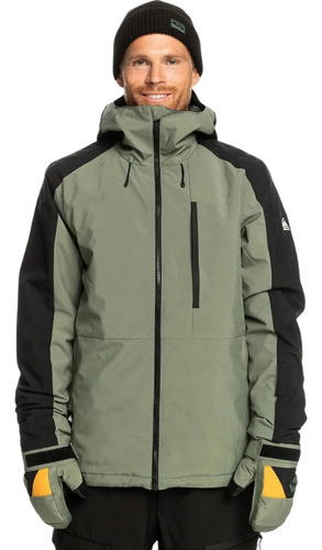 Campera Térmica Quiksilver Snowboard Nieve Hombre Verde Musgo Xl Lisa