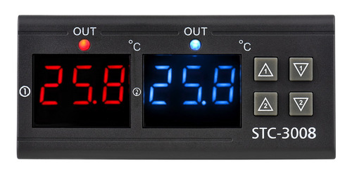 Controlador De Termostato Digital Panel Led Controlador De Temperatura 110° Controlador De Temperatura Con Sensor Para Equipos De Refrigeración 40°a 
