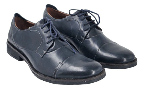 Zapato Vestir Hombre Franco Pasotti 2502 Cuero Azul Cómodos