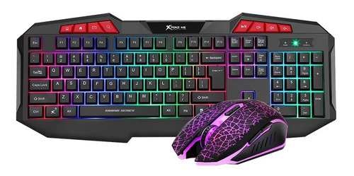 Imagen 2 de 4 de Combo Teclado Y Mouse Gamer Retroiluminado Xtrike Me Mk-503