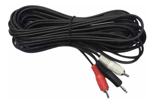 Cable Audio Miniplug Stereo A 2 Rca Blindado 5 Metros