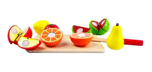 Imagen 5 de 8 de Acool Juego Fruta De Madera Para Cortar Con Velcro Ac7631