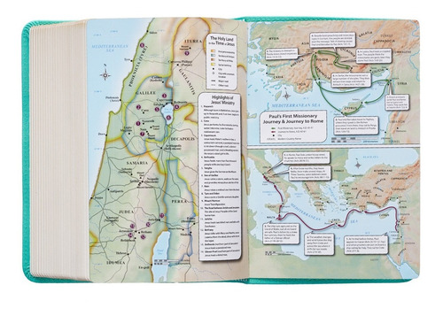 Imagen 10 de 10 de Biblia En Inglés King James Version Chica Letra Grande Aqua