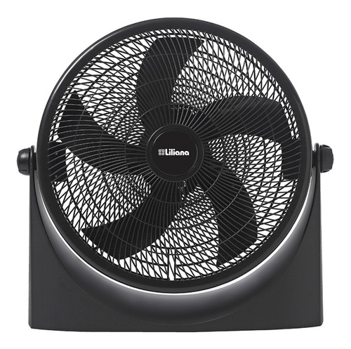 Turboventilador Liliana 16 Vtf16p 3 Velocidades 65w Cantidad de aspas 5 Color de la estructura Negro Color de las aspas Negro Diámetro 16