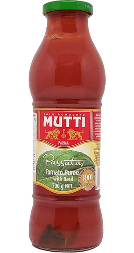 Pure De Tomate Com Manjerição Mutti Vidro 700g