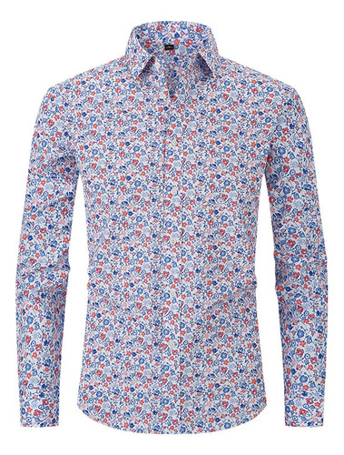 Camisas Elásticas Estampadas Para Hombre, Talla Estadouniden
