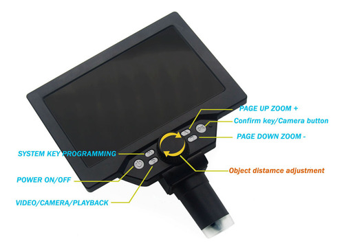 Microscopio Digital G1200, Pantalla Grande A Color De 7 PuLG