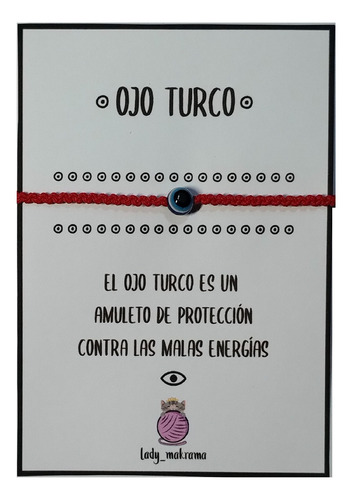 Pulsera Ojo Turco Amuleto Protección Malas Energias/vibras