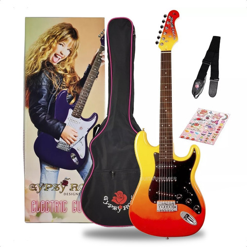 Guitarra Electrica Rock 3 Mics Gypsy Rose Funda Correa Stick