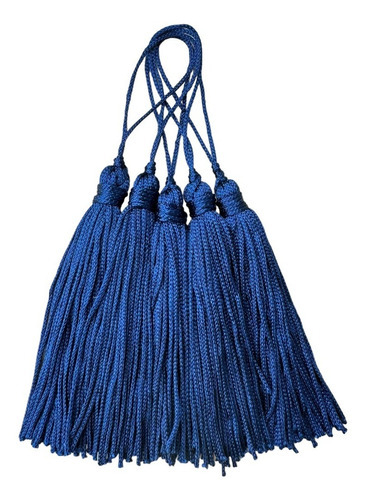 Pingentes Tassel Com Franjas De Seda 50unidades Cor Azul-petróleo