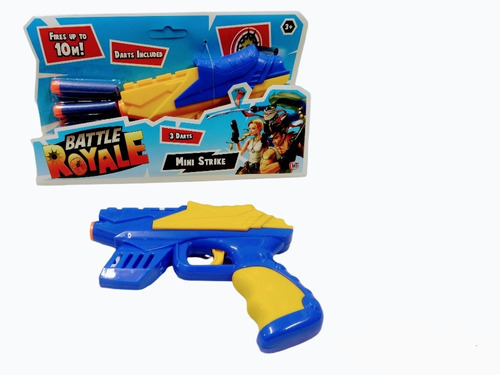 Pistola Arma Compatible Nerf Con 3 Dardos Battle Royale