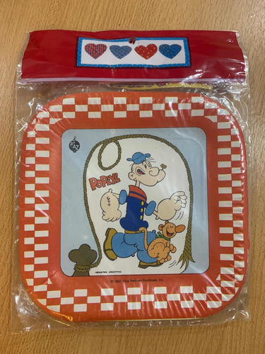 Set De 6 Platos De Cotillon Popeye