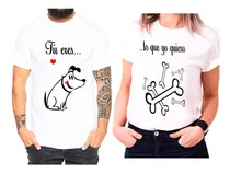 Comprar Poleras Duo Parejas Día De Los Enamorados Perritos Y Huesos