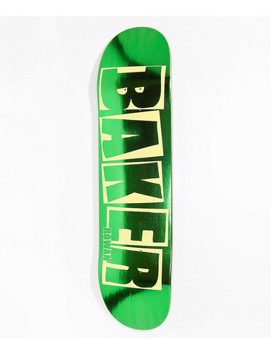 Tabla De Skate Baker Rowan Brand Logo Green Foil 8.0