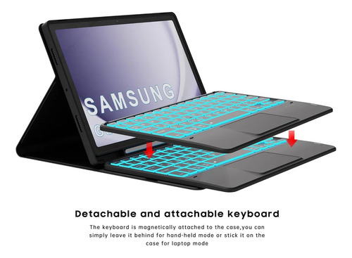 Estuche Con Teclado Para Galaxy Tab A9+ De 11 Pulgadas