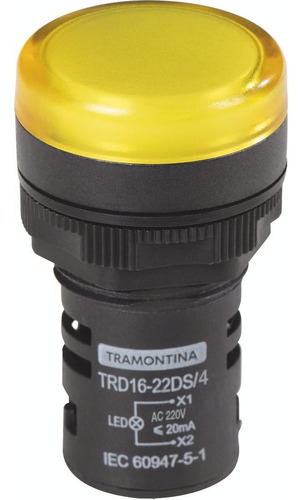 Sinalizador Tramontina Trd16-22ds/4 220 V Amarelo