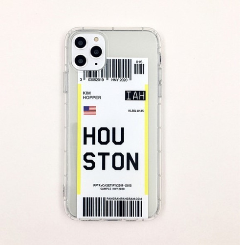 Funda Boleto Ticket De Avion Para iPhone 11 Houston